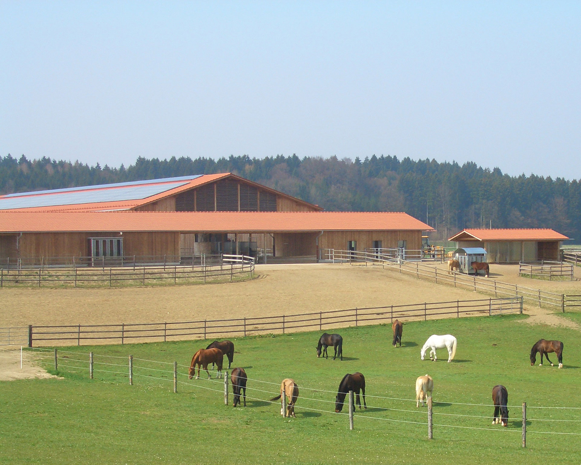 Reitschule Stall und Weide